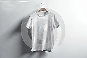 Uncomplicated Design, White T-shirt Mockup with White Background