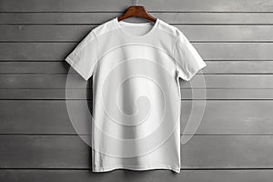 Uncomplicated Design, White T-shirt Mockup with White Background