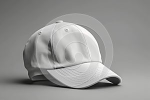 Uncomplicated Vision, Realistic White Cap Mockup on Light Gray Background