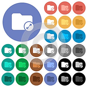 Uncompress directory round flat multi colored icons