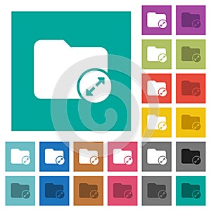 Uncompress directory square flat multi colored icons