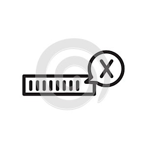 unconfirmed icon isolated on white background photo