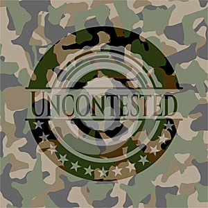 Uncontested on camouflage texture. Vector Illustration. Detailed.  EPS10