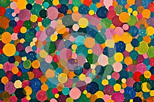 Unconventional Abstract dots painting. Generate Ai