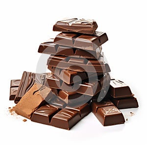 Unconventional Chocolate Stack: Symbolic Overload In Stark And Clean Style photo