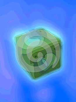 Miraculous Green Dice Abstracted photo