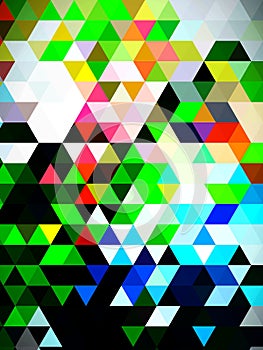 An unconventional junoesque illustration of colorful digital pattern of squares