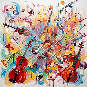 Unconventional Orchestra: Abstract Expressionism Artwork