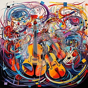 Unconventional Orchestra: Abstract Expressionism Artwork