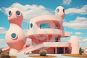 Unconventional Surreal architecture house. Generate Ai