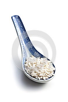 The uncooked arborio rice