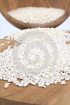 Uncooked arborio rice