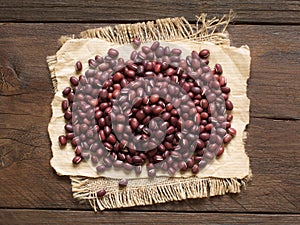 Uncooked azuki beans