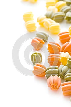 Uncooked calici pasta