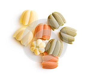 Uncooked calici pasta