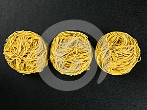 Uncooked Chinese Style Fine Egg Noodles Nests