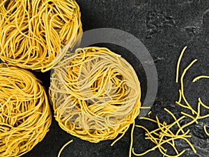 Uncooked Chinese Style Fine Egg Noodles Nests