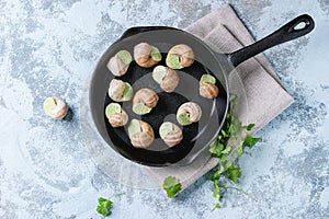 Uncooked Escargots de Bourgogne snails