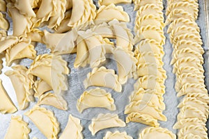 uncooked Guangdong style crispy pastry dumplings for Chinese New Year