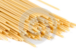 Uncooked italian spaghetti