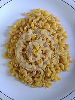 Uncooked macaroni looks so good