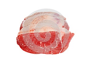 Uncooked outside round roast beef