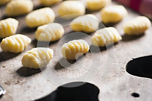 Uncooked potato gnocchi