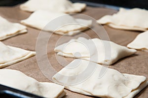 Uncooked puff pastry