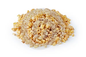 Uncooked raw bulgur wheat grains