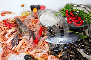 Uncooked sea food specialties