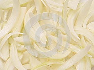 Uncooked sliced onion food background