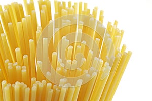 Uncooked spaghetti pasta