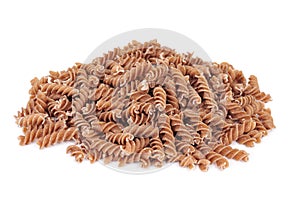 Uncooked spelt fusilli