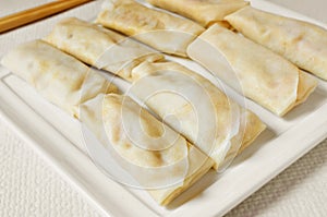 Uncooked spring rolls