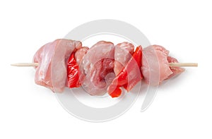 Uncooked Turkey Meat Kebab `Spiedini di Tacchino` photo