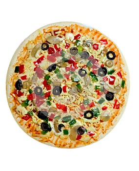 Uncooked Vegetarian pizza