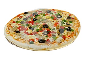 Uncooked Vegetarian pizza