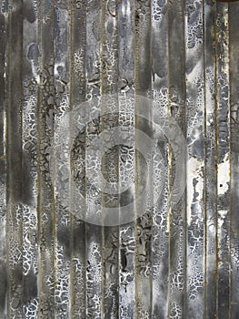 Uncorked metallic texture. Silver structure pattern and background. Gray color corrugated metal sheet