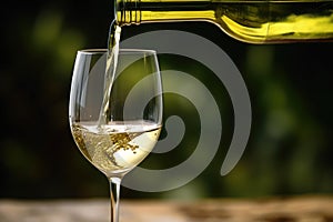 uncorking a white wine bottle