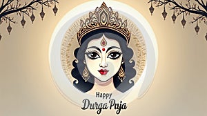 Happy Durga Puja: Celebrate the Divine Victory of Goddess Durga with Joy and Devotion photo