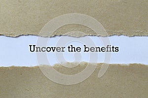 Uncover the benefits on paper photo