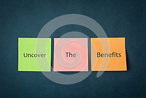 Uncover the benefits word.