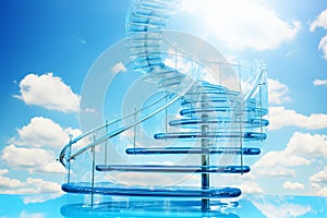 uncover the enchanting world of lucid dreaming. ethereal staircases soaring through the air