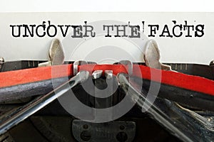 Uncover the facts is shown using the text