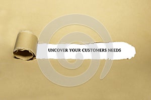 Uncover Your Customer Needs Business Concept