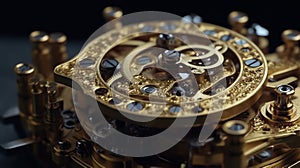 Uncovering the Intricate Mechanics of Time: A Super-Detailed 8K Image of a Clockwork