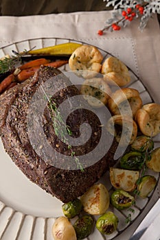 Uncut Roast Beef With Yorkshire Puddings