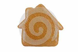 Undecorated gingerbread in a shape of house