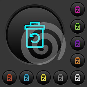 Undelete dark push buttons with color icons