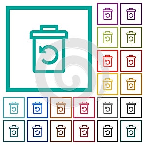 Undelete flat color icons with quadrant frames
